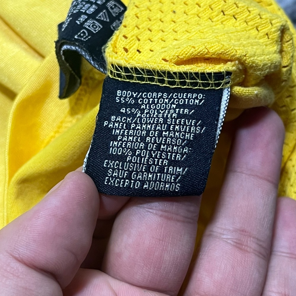 Tommy‎ Hilfiger Athletics Polo Shirt Mens XL Yellow Embroidered Vintage 90s Y2K - Picture 5 of 9